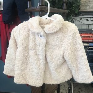 SOLD!! Size 2 toddlers faux fur coat